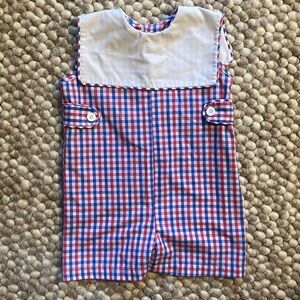 Patriotic Labor Day Jon Jon 12 month Like New!